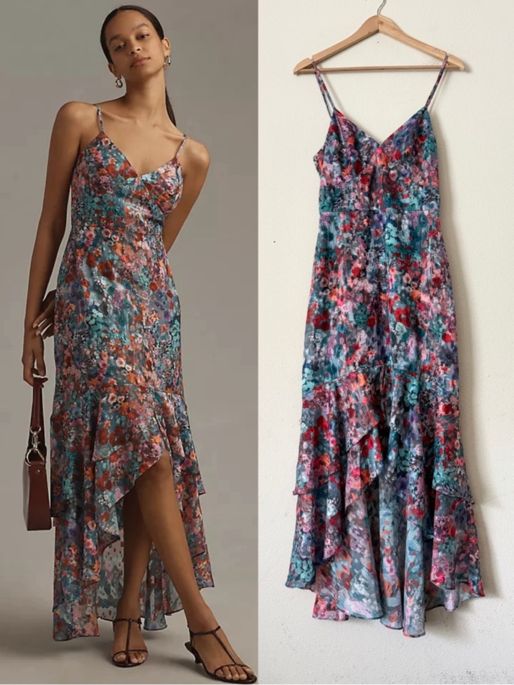 Hutch Royce High-Low Floral Maxi Dress – Size 4